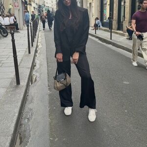 Anine Bing Black Silk Pants